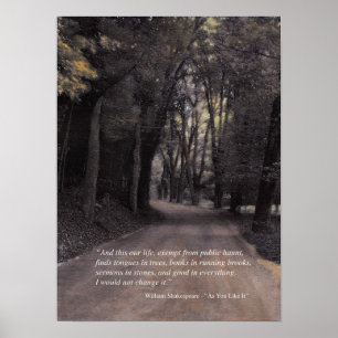 Poster Citation de Shakespeare : Bend in the Buffalo Road