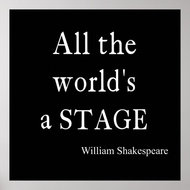 Poster Citation de Shakespeare Toutes les citations du mo (Devant)