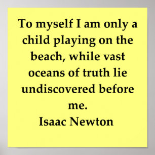 Poster citation de sir isaac newton