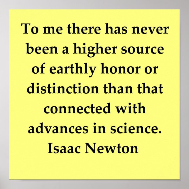 Poster citation de sir isaac newton (Devant)