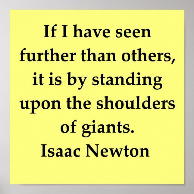 Poster citation de sir isaac newton (Devant)