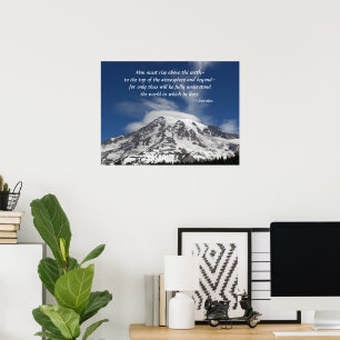 Poster Citation de Socrate Mont Rainier Photographique