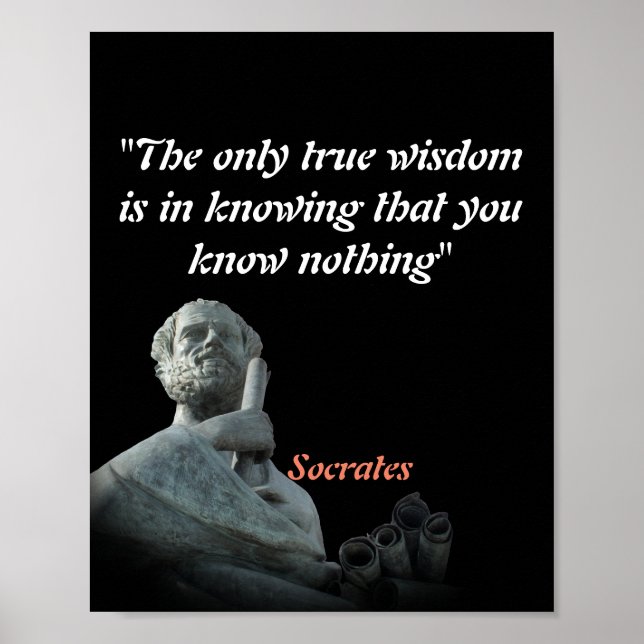 Poster Citation De Socrate Sur La Sagesse (Devant)