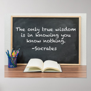Poster Citation de Socrate sur la véritable sagesse Philo