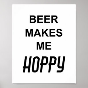 Poster Citation de soirée amusante à boire BIÈRE ME REND 