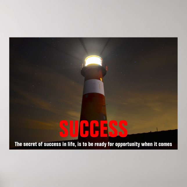 Poster Citation de succès du phare Inspiration (Devant)