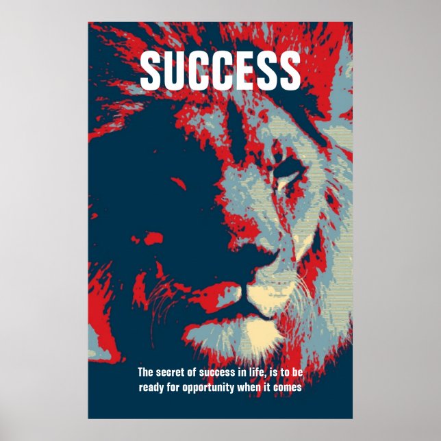 Poster Citation de succès Pop Lion Inspiration (Devant)