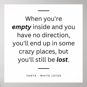 Poster Citation de Tanya McQuoid en blanc