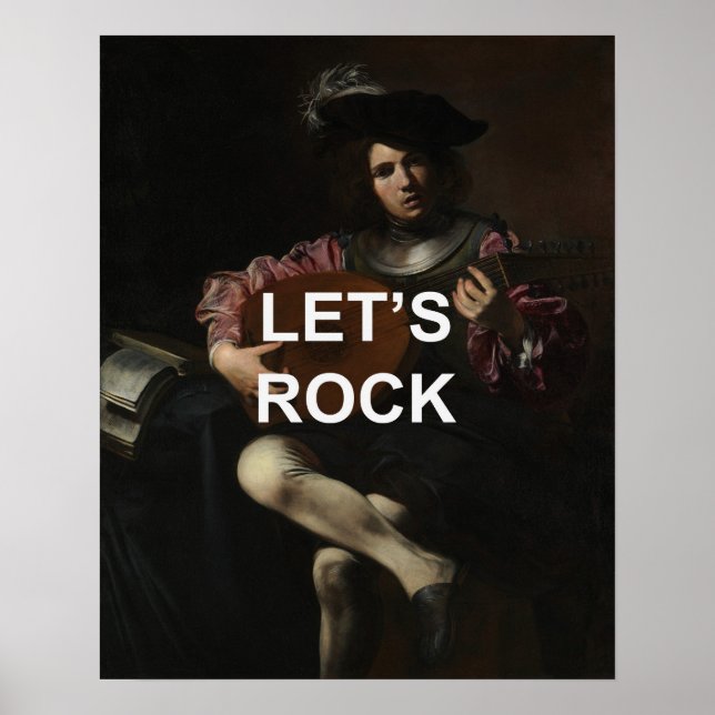 Poster Citation de texte amusant + peinture de Lute de la (Devant)