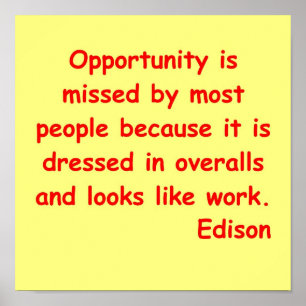 Poster Citation de Thomas Edison
