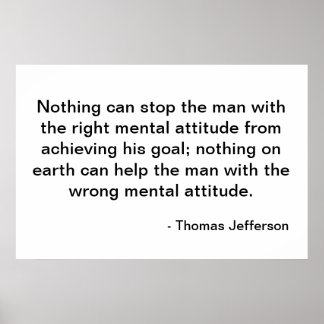 Poster Citation de Thomas Jefferson - Attitude