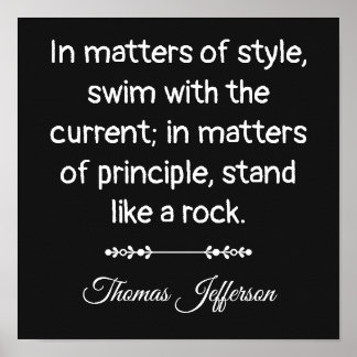 Poster Citation de Thomas Jefferson -- Tenir ferme comme