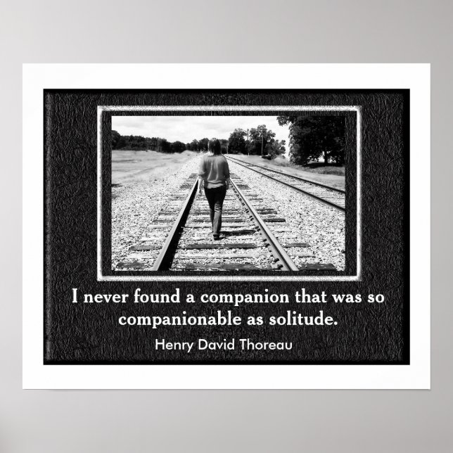 Poster Citation de Thoreau Solitude (Devant)
