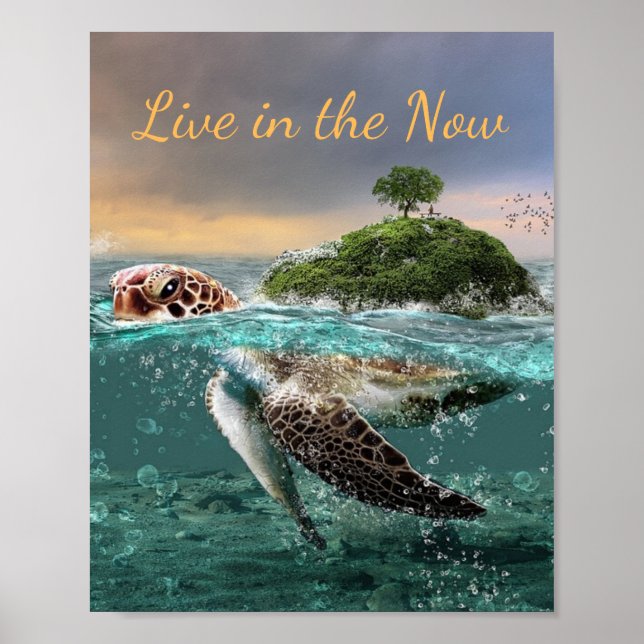 Poster Citation de tortue motivationnelle en cours (Devant)