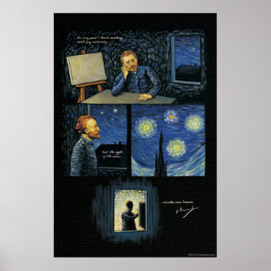 Poster Citation de Van Gogh : La vue des étoiles
