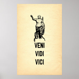 Poster Citation de Veni Vidi Vici Julius Caesar