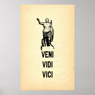 Poster Citation de Veni Vidi Vici Julius Caesar