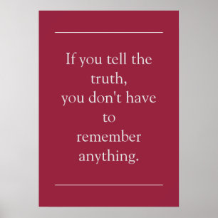 Poster Citation de vérité motivationnelle