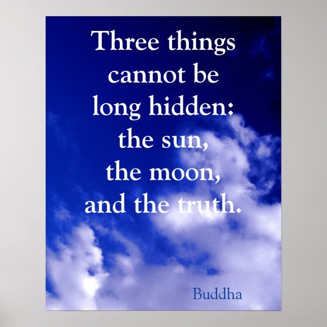 Poster Citation de vérité motivationnelle par Bouddha (Devant)