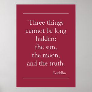 Poster Citation de vérité motivationnelle par Bouddha