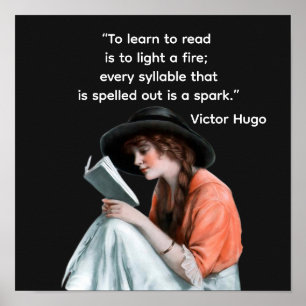 Poster Citation de Victor Hugo —-  pour apprendre à lire