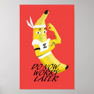Poster Citation de vie avec banane