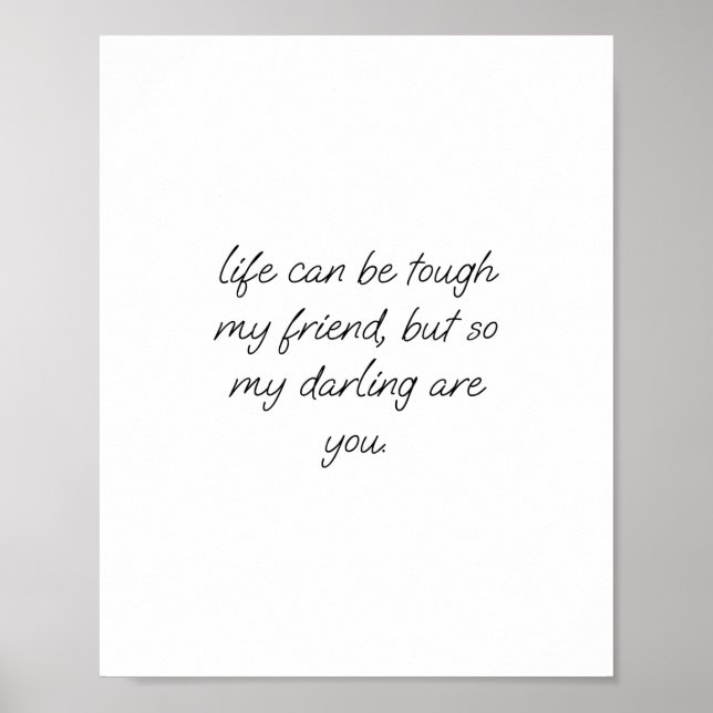 Poster Citation de vie, famille, vous manquant, amis sépa (Devant)