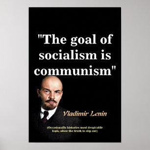 Poster Citation de Vladimir Lénine sur le socialisme et l