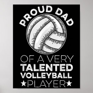 Poster Citation De Volley-Ball Pour Un Père D'Un Pl De Vo