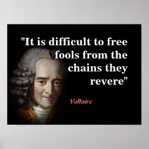 Poster Citation De Voltaire Sur Fools