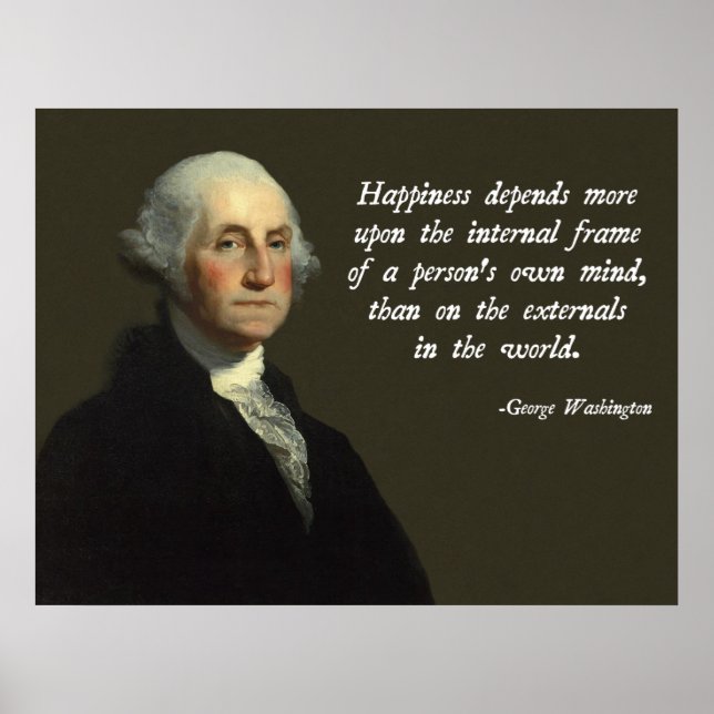 Poster Citation de Washington Happiness (Devant)