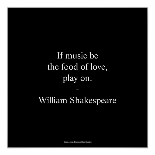 Poster Citation de William Shakespeare - Amour (Devant)