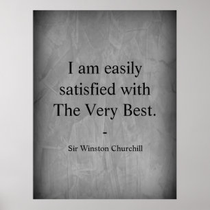 Poster Citation de Winston Churchill ; Le Très Mieux