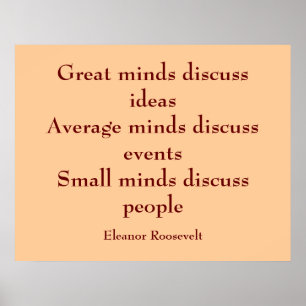 Poster Citation d'Eleanor Roosevelt   Grands esprits