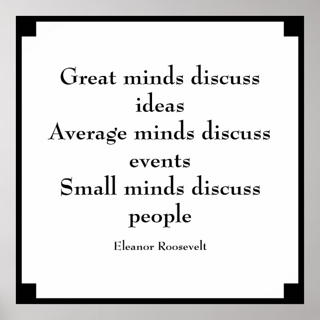 Poster Citation d'Eleanor Roosevelt | Grands esprits (Devant)
