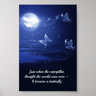 Poster Citation d'encouragement pour papillon