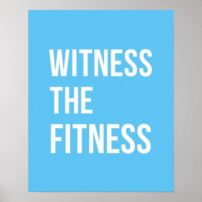Poster Citation d'entraînement Témoin de la forme Bleu Bl (Devant)