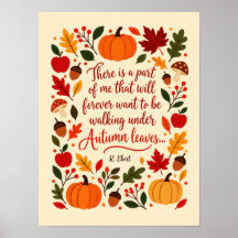 Citation des feuilles d'automne