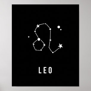Poster Citation des signes Leo Zodiac