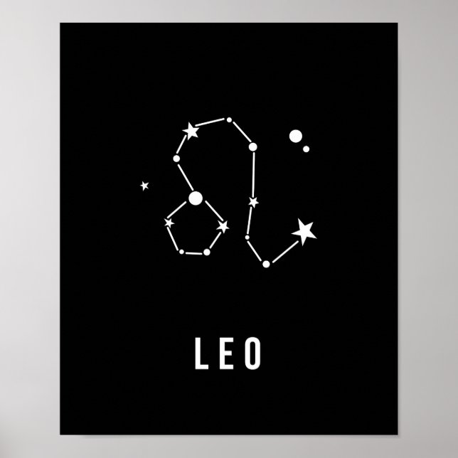 Poster Citation des signes Leo Zodiac (Devant)