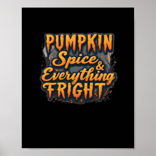 Poster Citation d'Halloween Citrouille épice et tout a ma