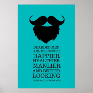 Poster Citation d'hommes barbus drôles