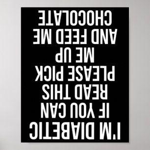 Poster Citation Diabétique De Type 1 Citation Cadeau Sort