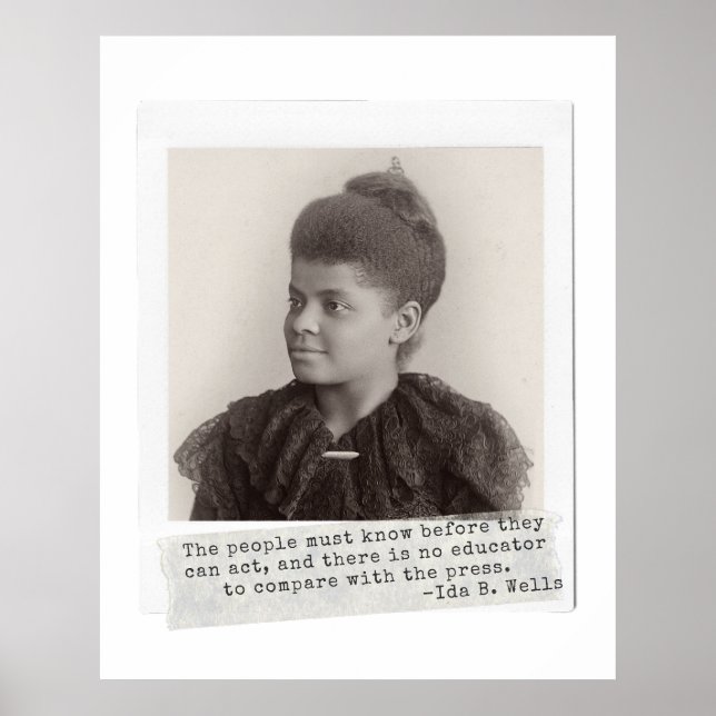 Poster Citation d'Ida B. Wells - Les grandes femmes noire (Devant)