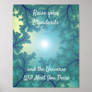 Poster Citation d'inspiration d'affirmation pour élever v