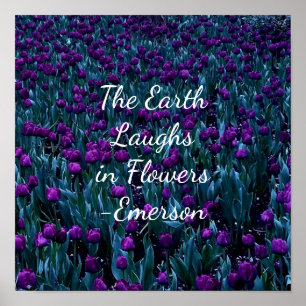 Poster Citation d'inspiration Emerson dans la fleur de tu