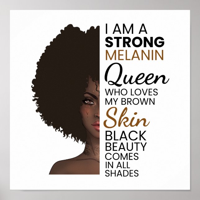 Poster Citation d'inspiration noire des femmes afro-améri (Devant)