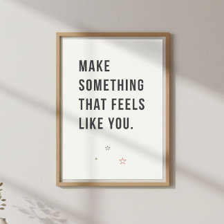 Poster Citation d'inspiration pour artistes. Créatif mini