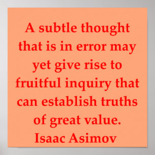 Poster citation d'isaac asimov
