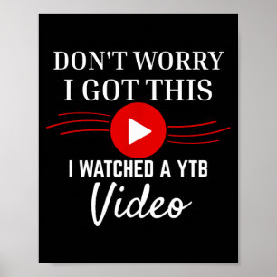 Poster Citation Diy Drôle Regardé Vidéo Ytb Humour Sarcas